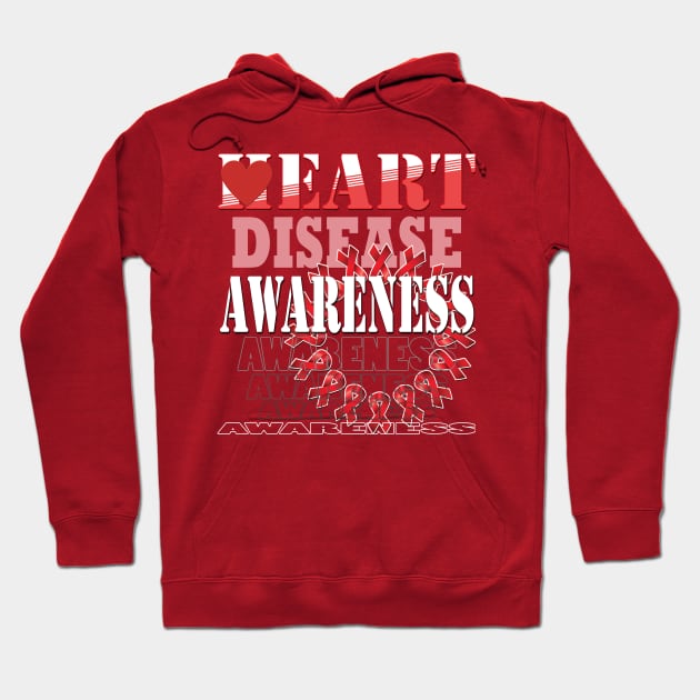 Heart disease awareness month Hoodie by TeeText